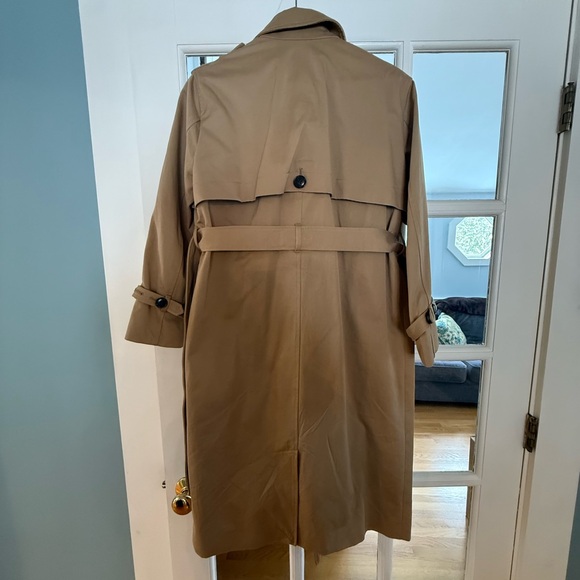 AYR Tan Double-Breasted Trench Coat - Picture 6 of 8